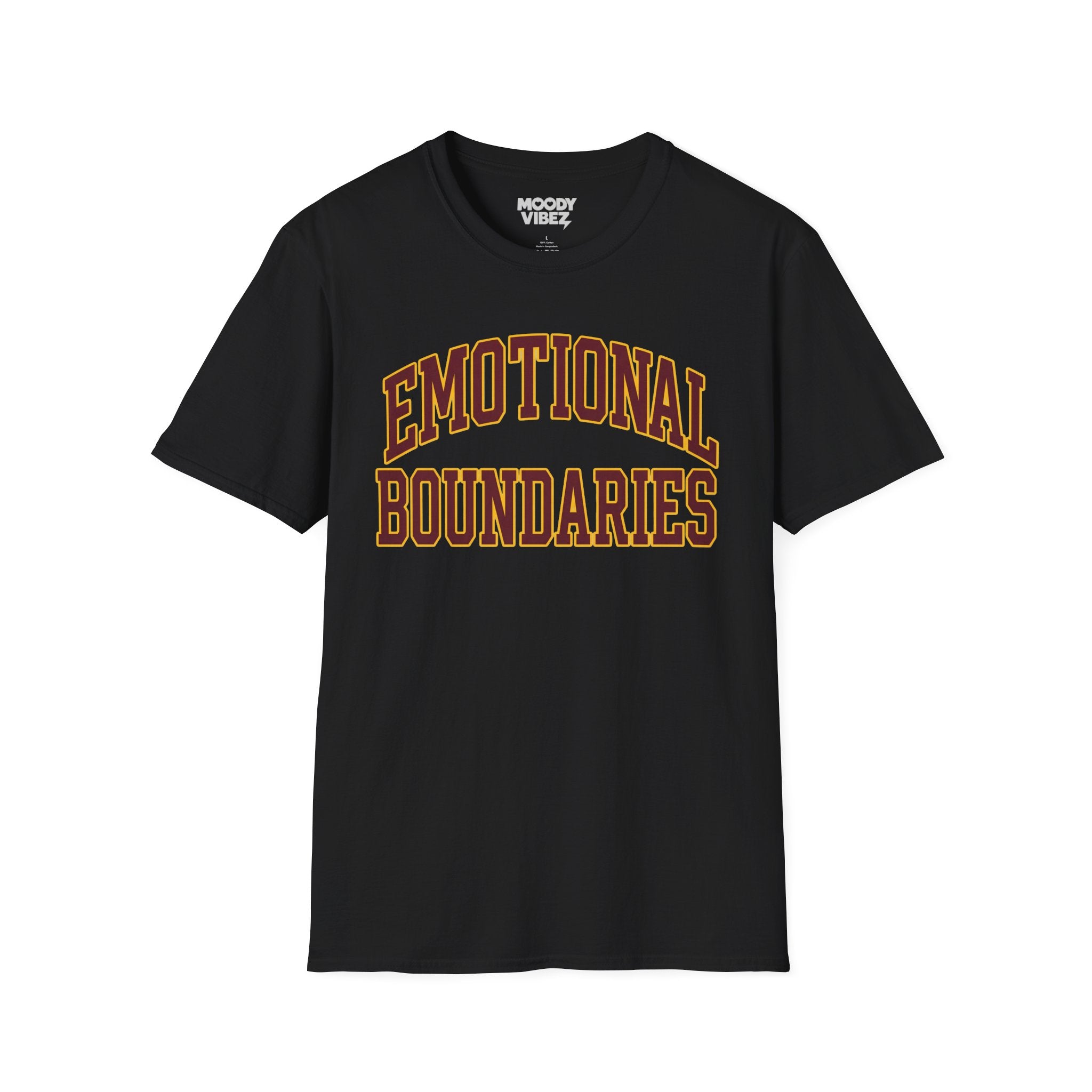 Emotional Boundaries T‑Shirt — Retro Collegiate Self‑Care Tee
