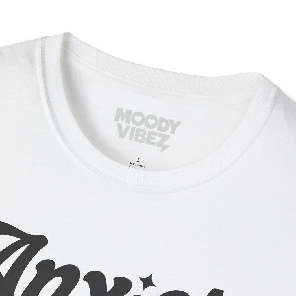 Anxiety Script T-Shirt — Retro Script Mental Health Tee