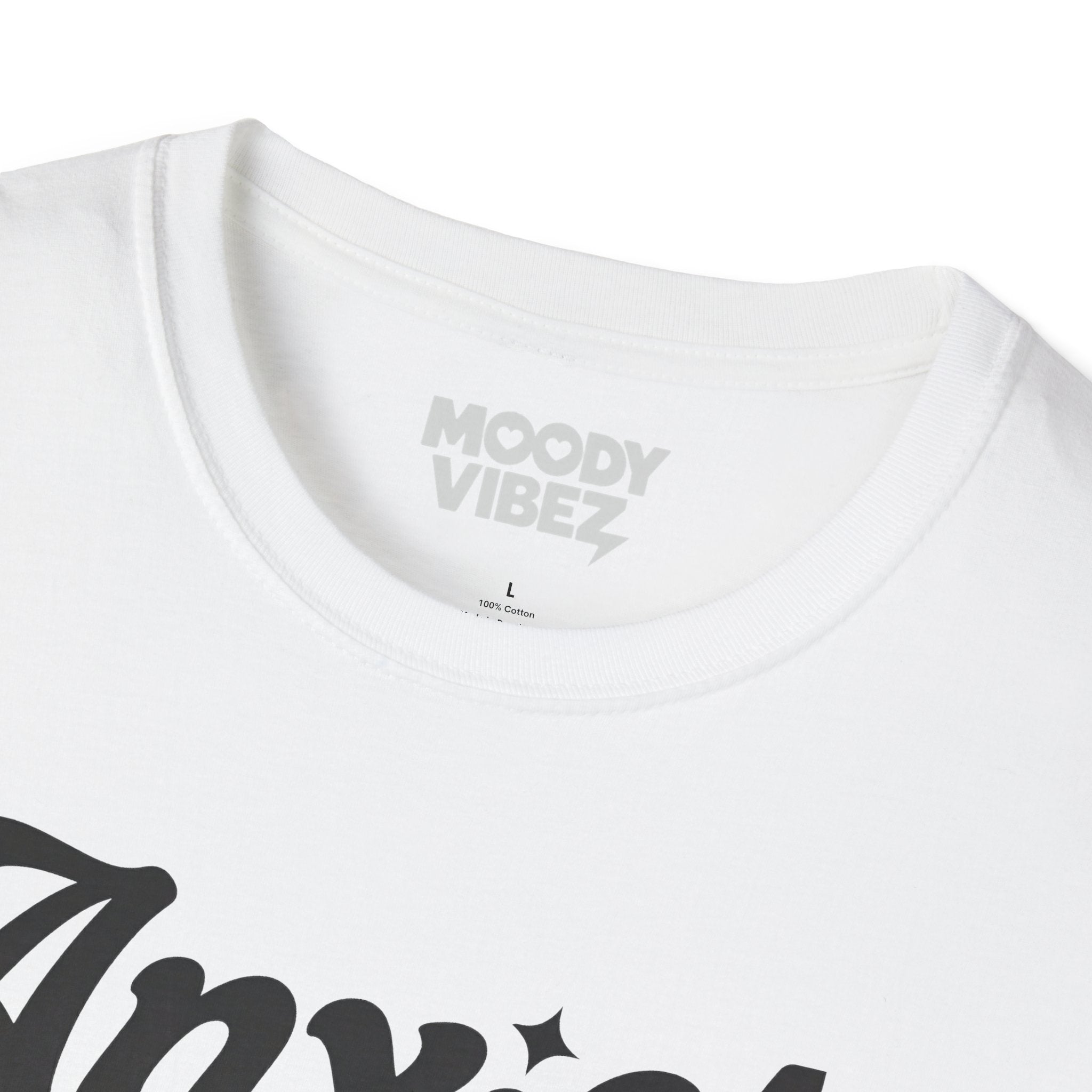 Anxiety Script T-Shirt — Retro Script Mental Health Tee