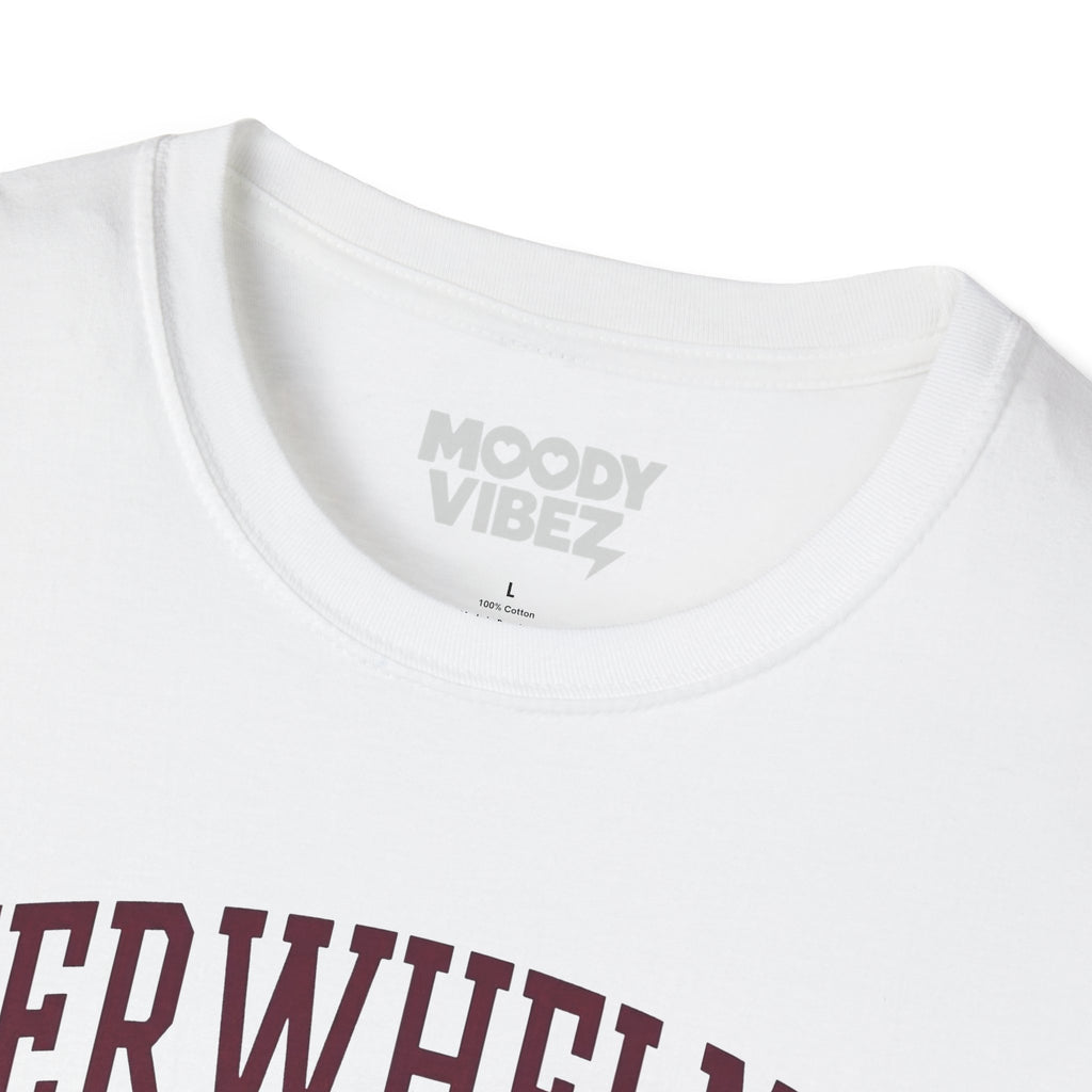 Overwhelmed College Crest T-Shirt — 'Toxic Vibez Cleanse' Graphic Tee