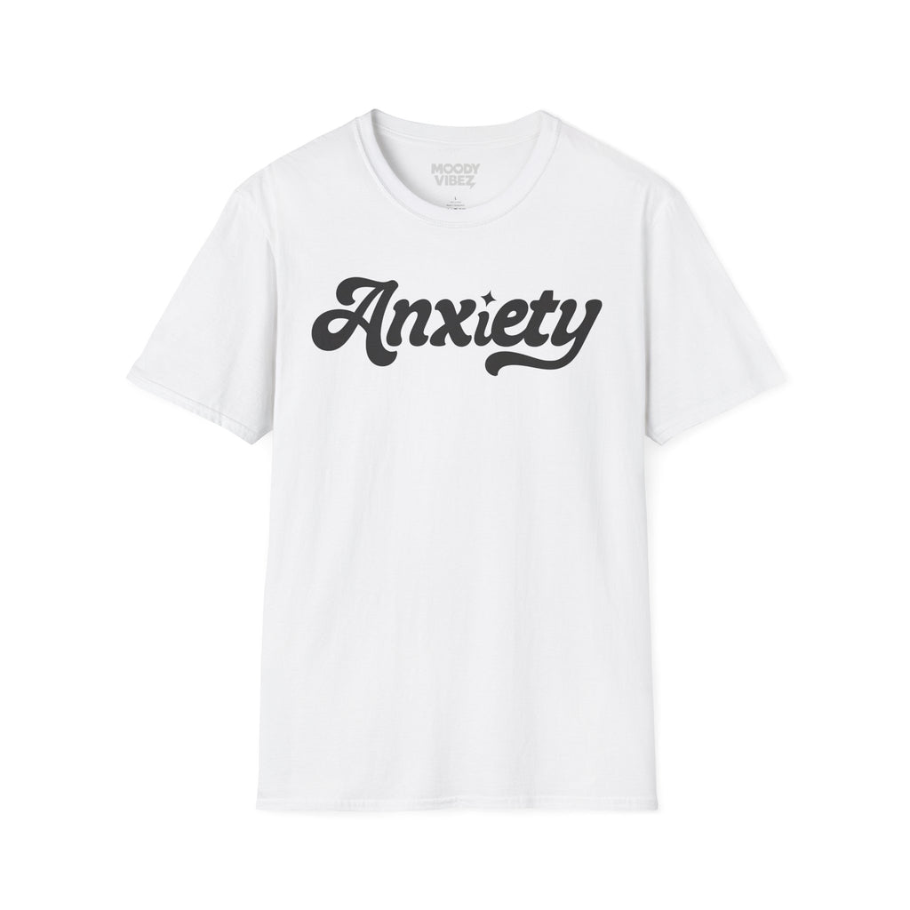 Anxiety Script T-Shirt — Retro Script Mental Health Tee