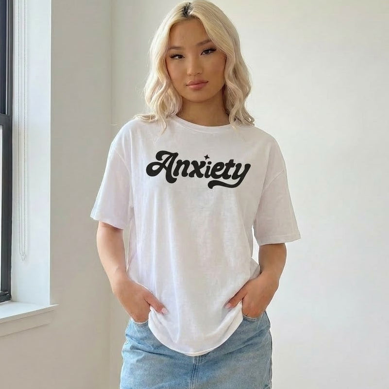 anxiety tshirt white